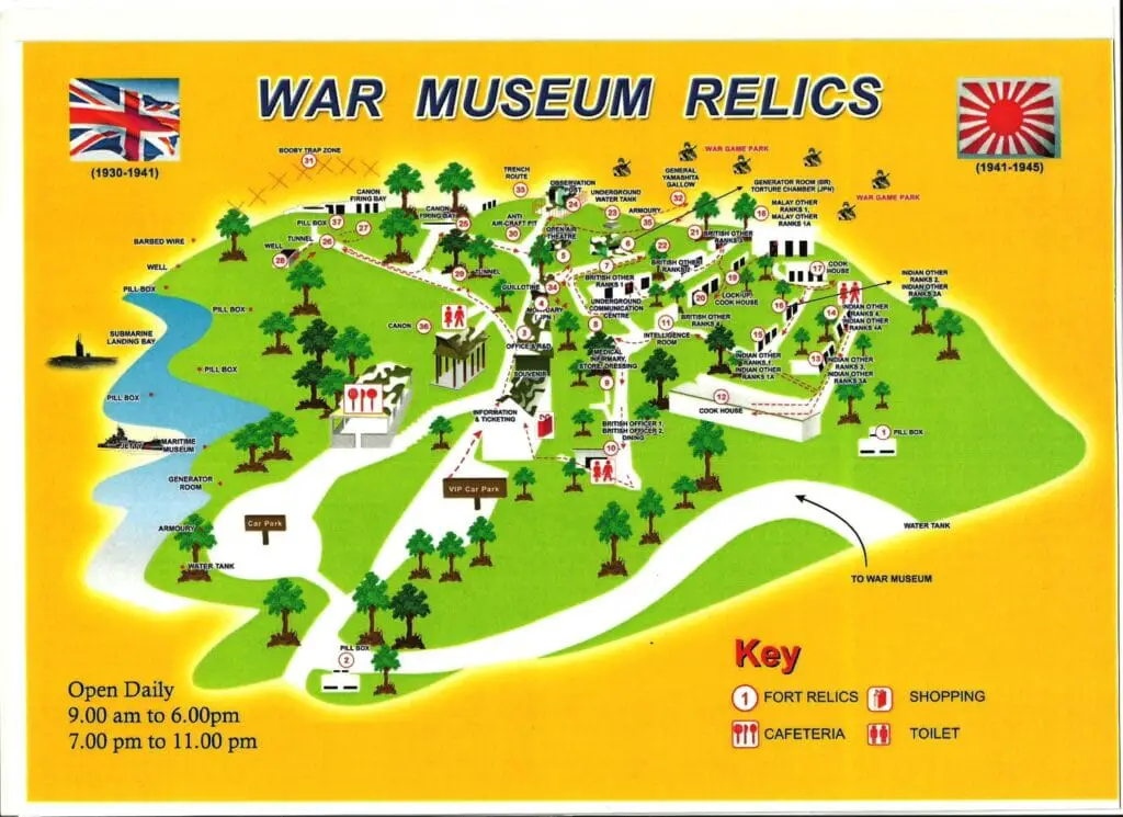 Penang War Museum Map