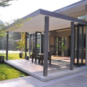 Nouri Glass Villa Airbnb outdoor dining area