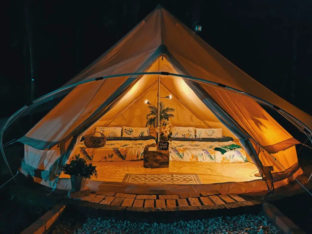 Gopeng Glamping Park Tent Night