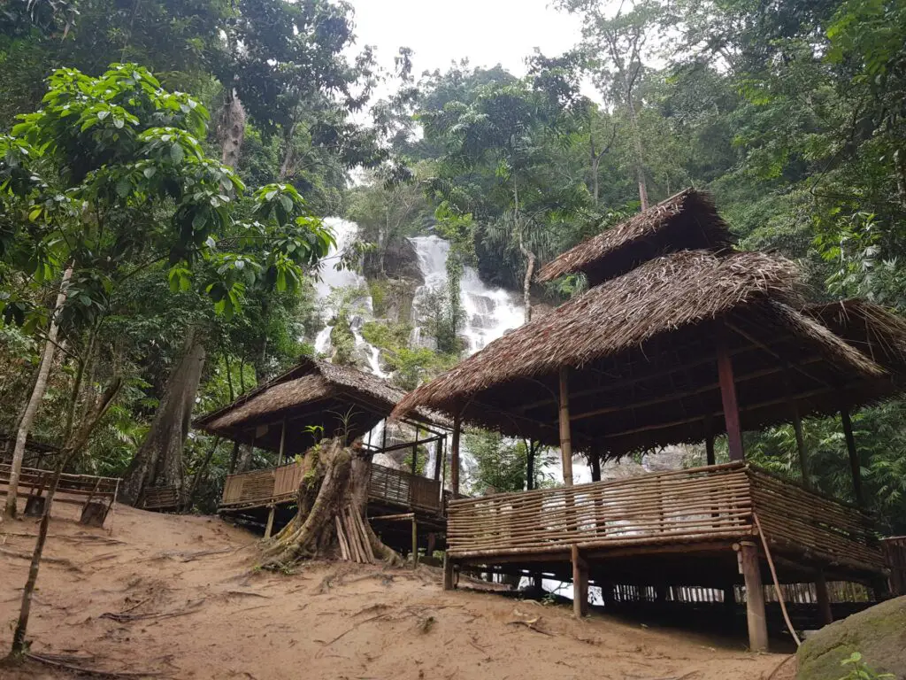 rattan-huts-Lata-Tengkoh-Penyel-Waterfall-Perak